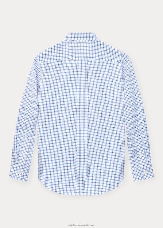 Ralph Lauren lapsed ruuduline puuvillane popliinsärk PR0V6060 sinine multi