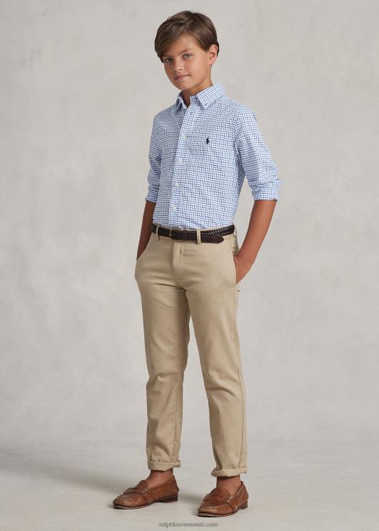 Ralph Lauren lapsed ruuduline puuvillane popliinsärk PR0V6060 sinine multi