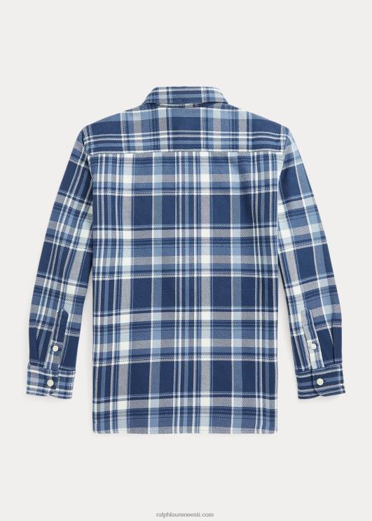 Ralph Lauren lapsed ruuduline puuvillane toimne pullover PR0V7606 sinine/kreem multi