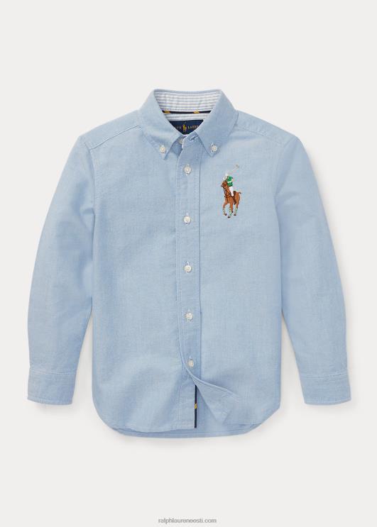 Ralph Lauren lapsed suur poni puuvillane oxfordi särk PR0V5939 sinine