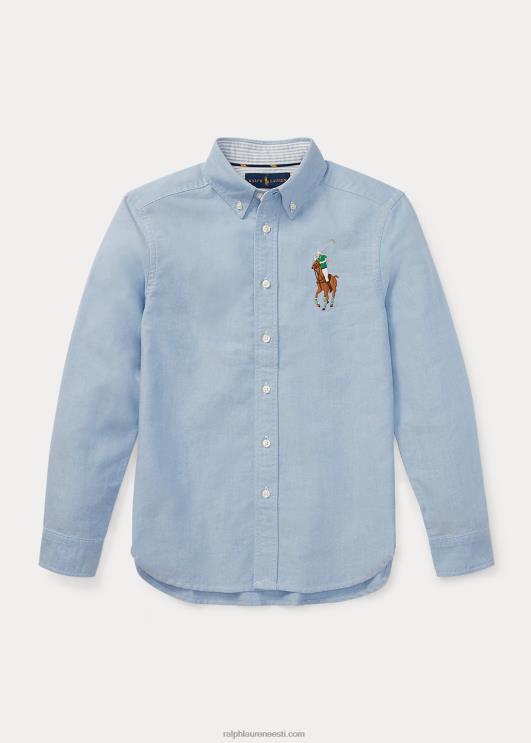 Ralph Lauren lapsed suur poni puuvillane oxfordi särk PR0V6307 sinine