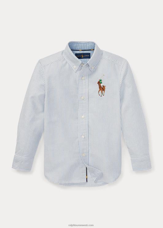 Ralph Lauren lapsed suure poni triibuline oxfordi särk PR0V5940 sinine/valge triip