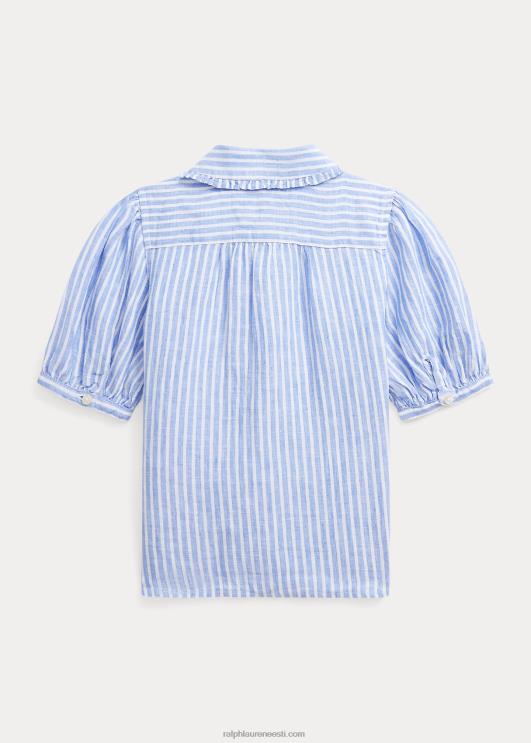 Ralph Lauren lapsed triibuline linane lühikeste varrukatega särk PR0V7364 sinine/valge