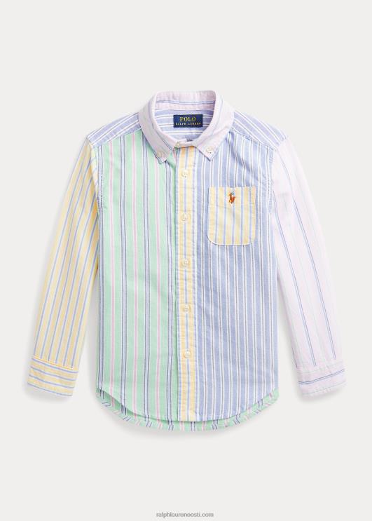 Ralph Lauren lapsed triibuline puuvillane oxfordi lõbus särk PR0V6457 triibuline lõbus särk