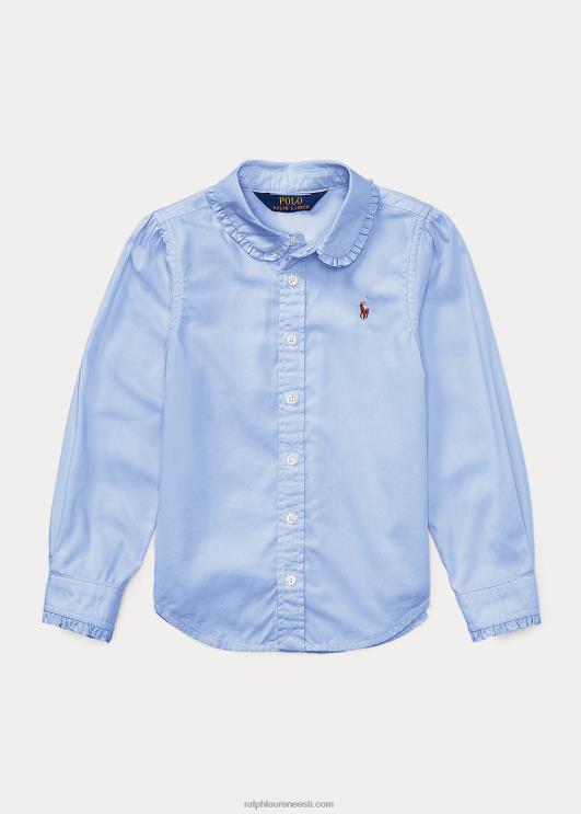 Ralph Lauren lapsed volangidega puuvillane oxfordi särk PR0V6948 sinine hüatsint