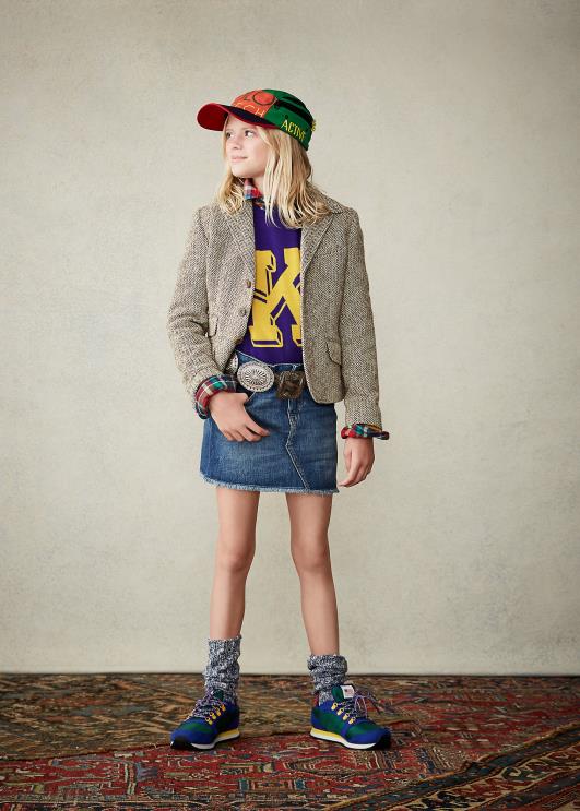 Ralph Lauren lapsed kulunud puuvillane teksaseelik PR0V6727 pallid pesta