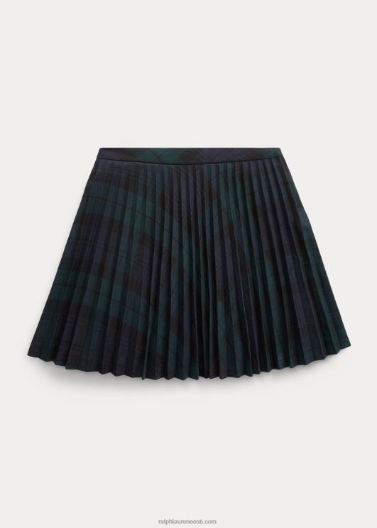 Ralph Lauren lapsed tartanruuduline plisseeritud seelik PR0V6890 mustkell tartan