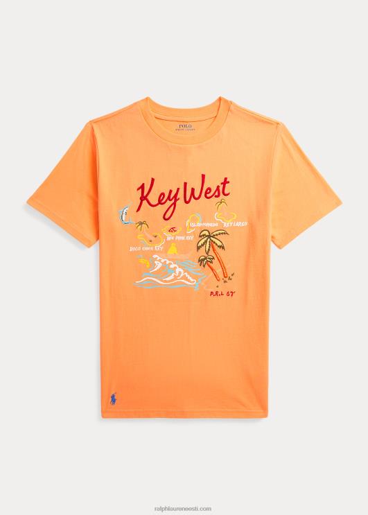 Ralph Lauren lapsed Key West puuvillast trikoo särk PR0V6121 õiglane oranž