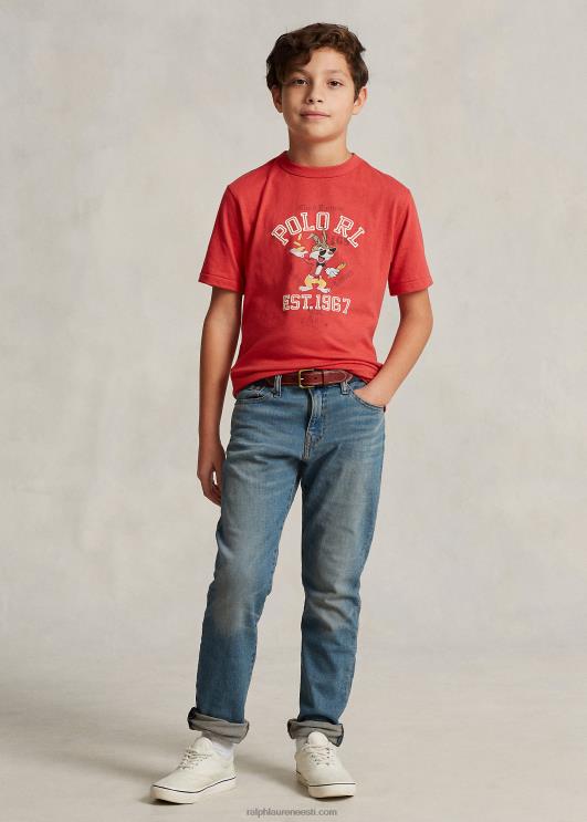 Ralph Lauren lapsed Kuu uusaasta puuvillane trikoosärk PR0V6570 postitus punane