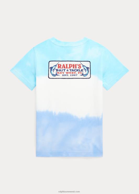 Ralph Lauren lapsed lipsuga puuvillane trikoo graafiline tee PR0V5743 saare vesi lipsuvärv