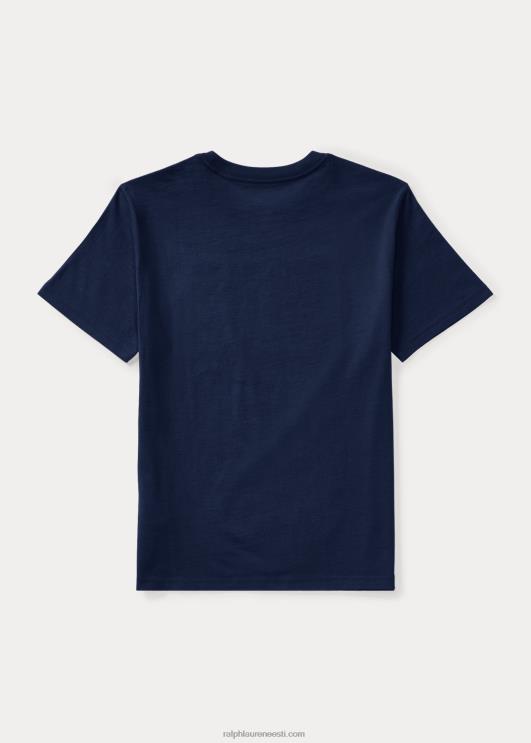 Ralph Lauren lapsed lipuline puuvillane trikoosärk PR0V6289 kruiisilaevastik