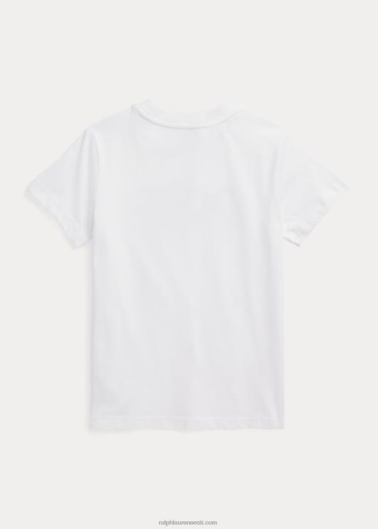 Ralph Lauren lapsed logoga puuvillane trikoosärk PR0V5752 valge