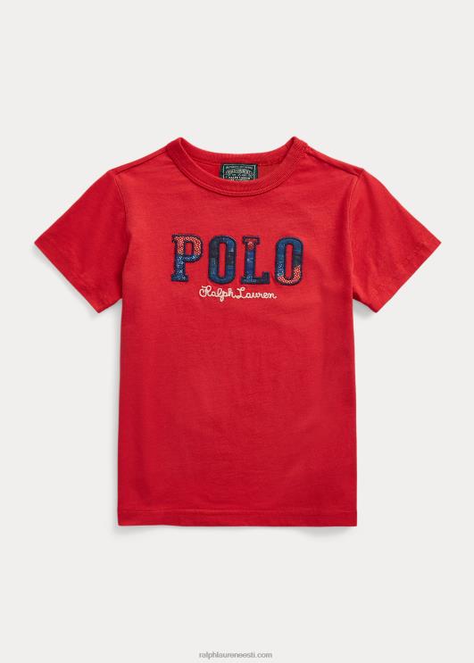 Ralph Lauren lapsed logoga puuvillane trikoosärk PR0V5802 postitus punane