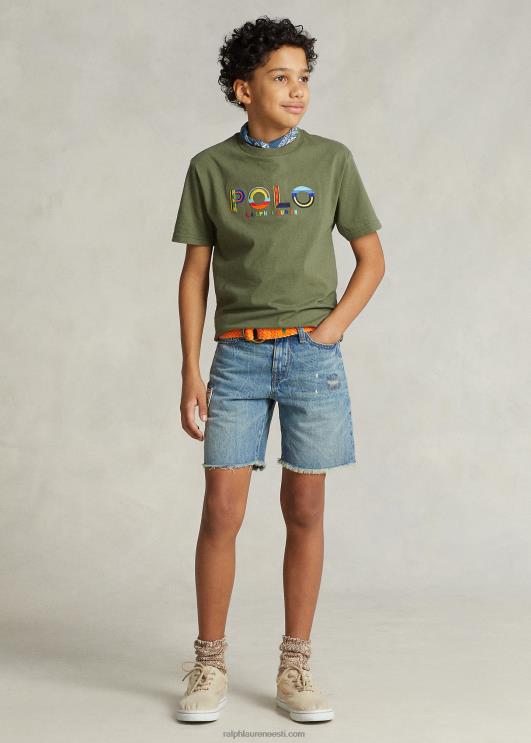 Ralph Lauren lapsed logoga puuvillane trikoosärk PR0V5971 tume salvei