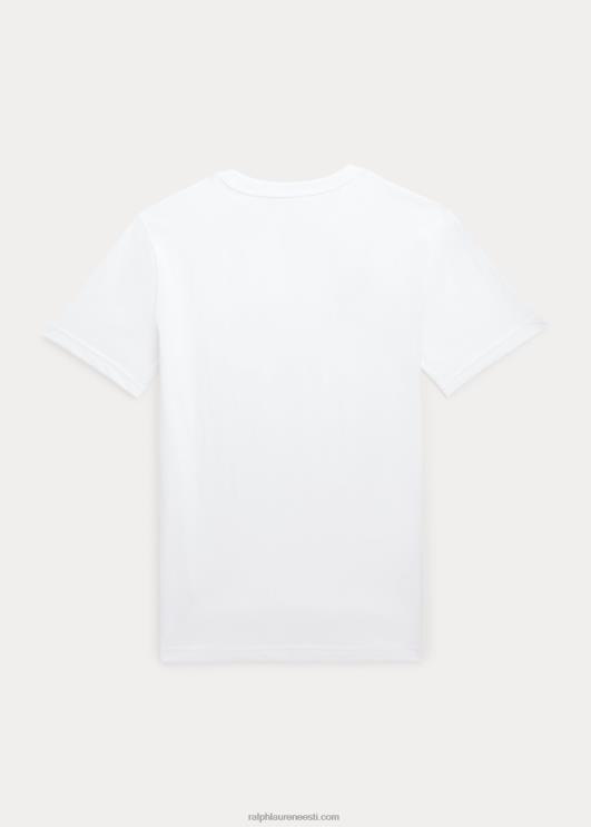 Ralph Lauren lapsed logoga puuvillane trikoosärk PR0V5988 valge