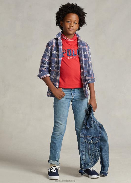 Ralph Lauren lapsed logoga puuvillane trikoosärk PR0V6000 postitus punane