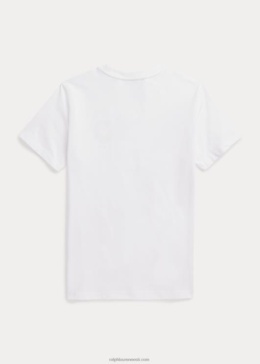 Ralph Lauren lapsed logoga puuvillane trikoosärk PR0V6103 valge