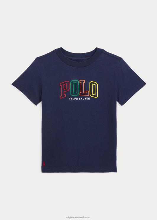 Ralph Lauren lapsed logoga puuvillane trikoosärk PR0V6432 kruiisilaevastik