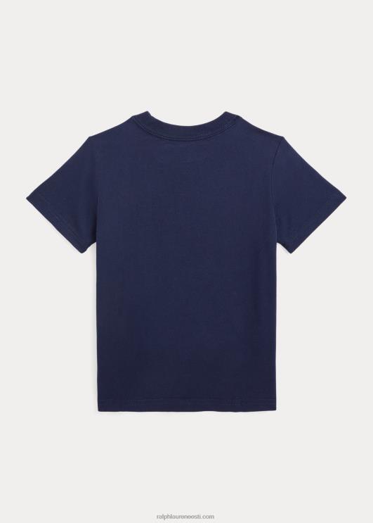 Ralph Lauren lapsed logoga puuvillane trikoosärk PR0V6432 kruiisilaevastik