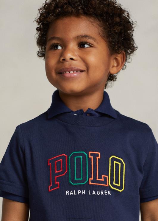 Ralph Lauren lapsed logoga puuvillane trikoosärk PR0V6432 kruiisilaevastik