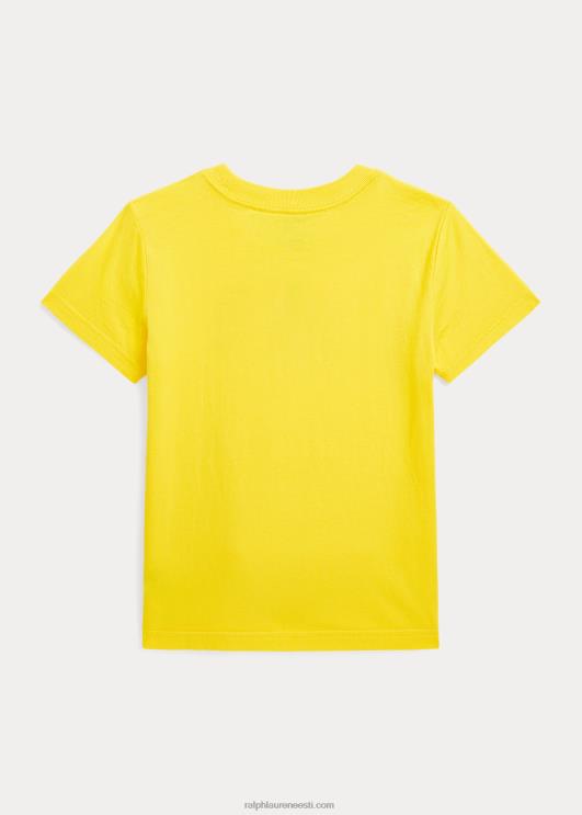 Ralph Lauren lapsed logoga puuvillane trikoosärk PR0V6433 sidrunipuru