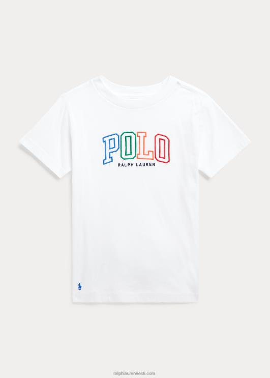 Ralph Lauren lapsed logoga puuvillane trikoosärk PR0V6434 valge