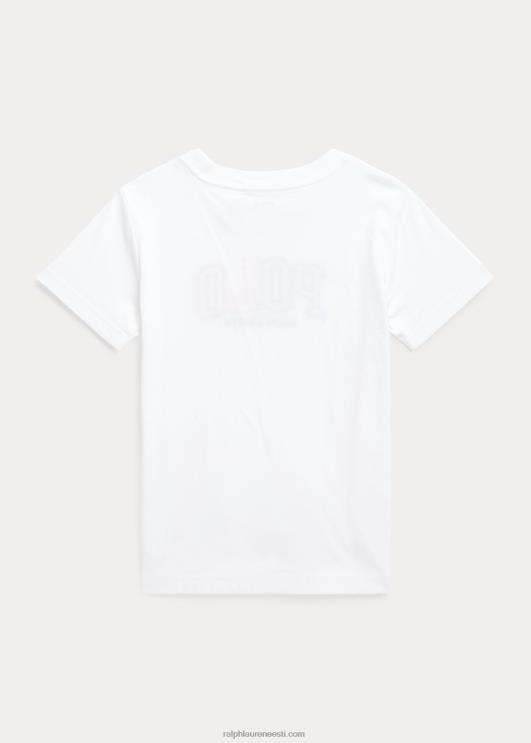 Ralph Lauren lapsed logoga puuvillane trikoosärk PR0V6434 valge