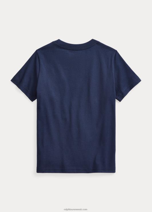 Ralph Lauren lapsed logoga puuvillane trikoosärk PR0V6491 kruiisilaevastik