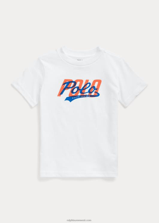 Ralph Lauren lapsed logoga puuvillane trikoosärk PR0V6508 valge