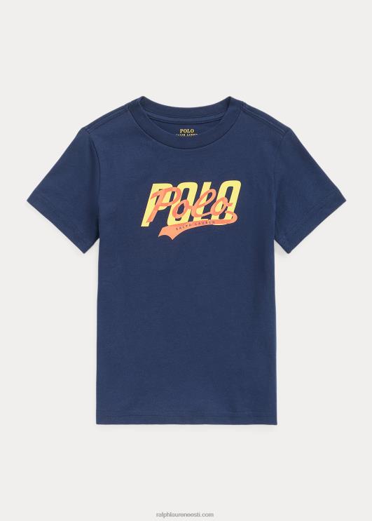 Ralph Lauren lapsed logoga puuvillane trikoosärk PR0V6509 kruiisilaevastik