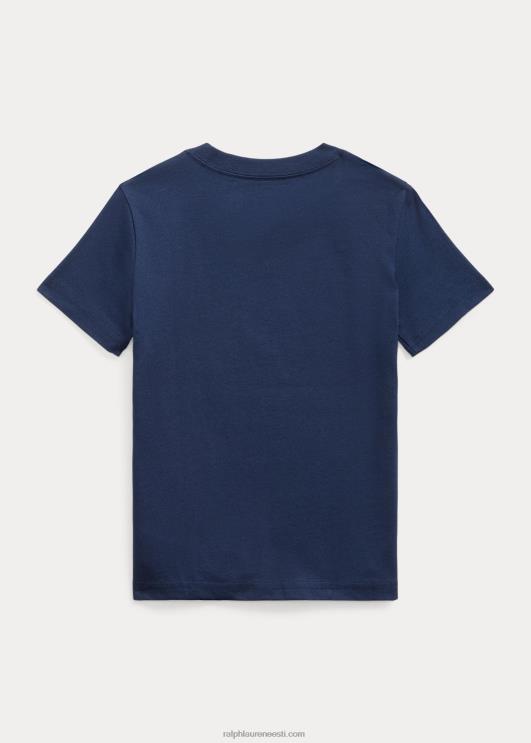 Ralph Lauren lapsed logoga puuvillane trikoosärk PR0V6509 kruiisilaevastik