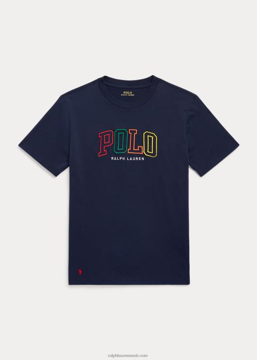 Ralph Lauren lapsed logoga puuvillane trikoosärk PR0V6562 kruiisilaevastik