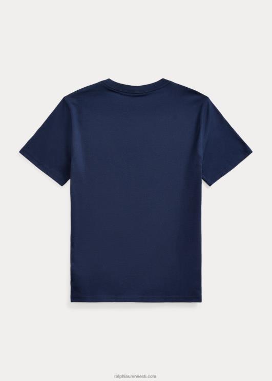 Ralph Lauren lapsed logoga puuvillane trikoosärk PR0V6623 kruiisilaevastik