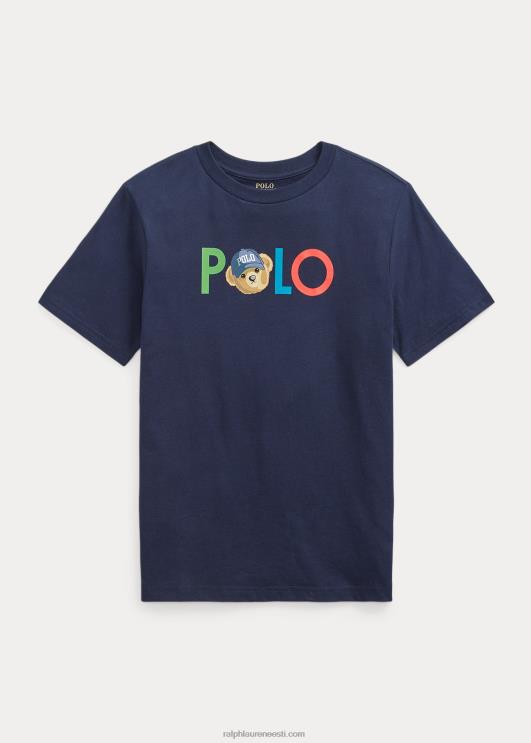 Ralph Lauren lapsed logoga puuvillane trikoosärk PR0V6630 kruiisilaevastik