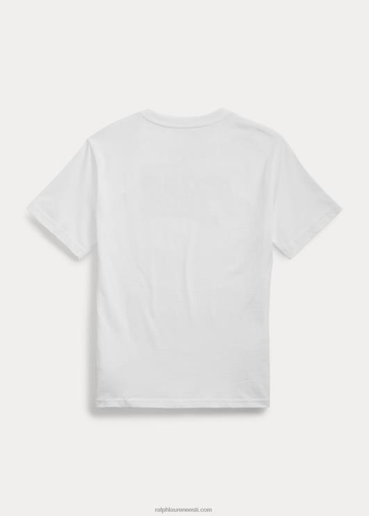 Ralph Lauren lapsed logoga puuvillane trikoosärk PR0V6645 valge