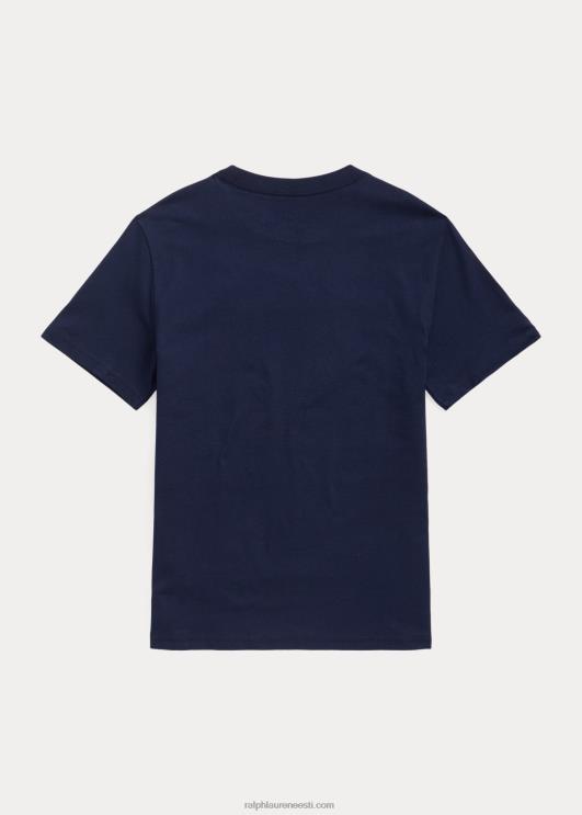Ralph Lauren lapsed logoga puuvillane trikoosärk PR0V6646 kruiisilaevastik
