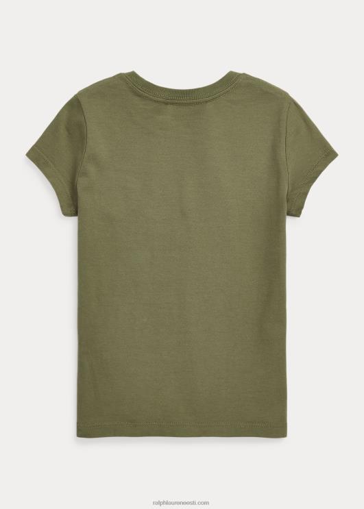 Ralph Lauren lapsed logoga puuvillane trikoosärk PR0V6854 tume salvei