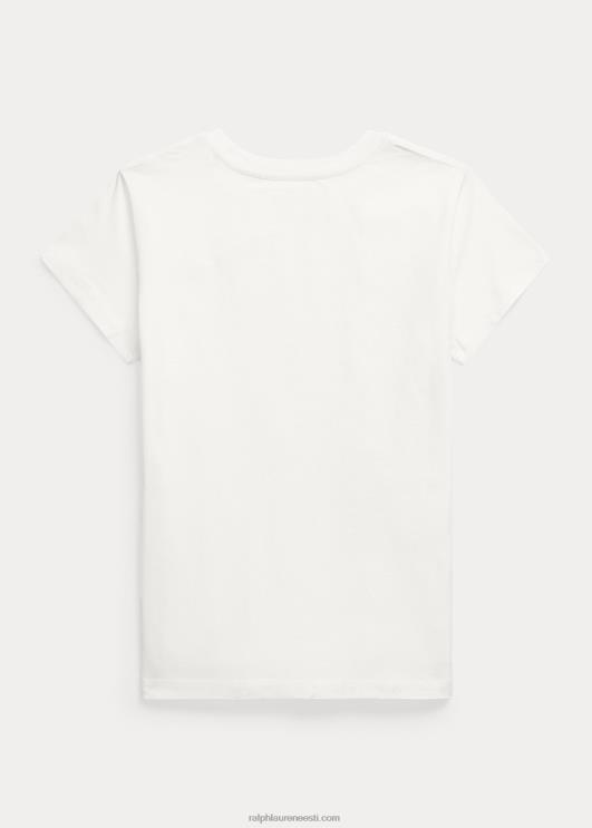 Ralph Lauren lapsed logoga puuvillane trikoosärk PR0V7094 tekipesu valge