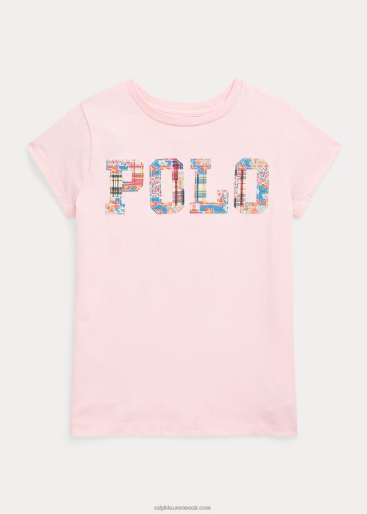 Ralph Lauren lapsed logoga puuvillane trikoosärk PR0V7096 roosa varjund