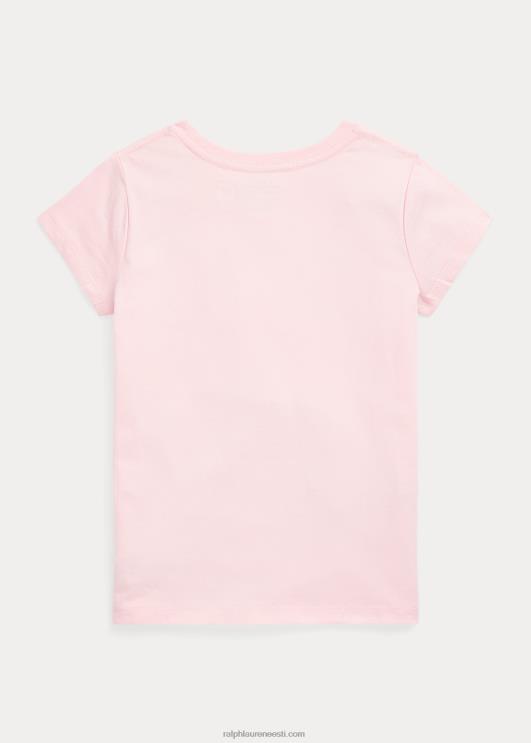 Ralph Lauren lapsed logoga puuvillane trikoosärk PR0V7096 roosa varjund