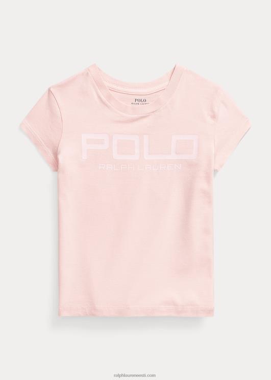 Ralph Lauren lapsed logoga puuvillane trikoosärk PR0V7423 roosa liiv