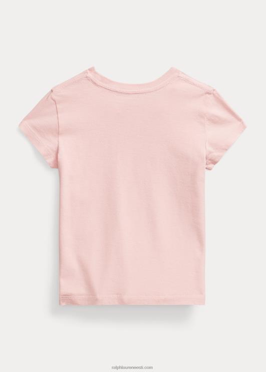 Ralph Lauren lapsed logoga puuvillane trikoosärk PR0V7423 roosa liiv