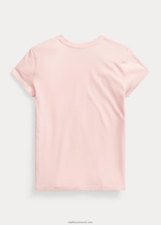 Ralph Lauren lapsed logoga puuvillane trikoosärk PR0V7571 roosa liiv