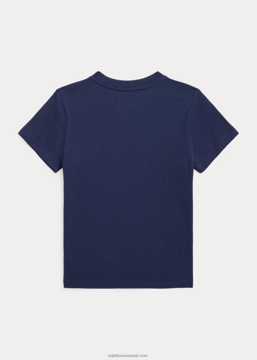 Ralph Lauren lapsed ombre suur poni puuvillane trikoo tee PR0V6502 kruiisilaevastik
