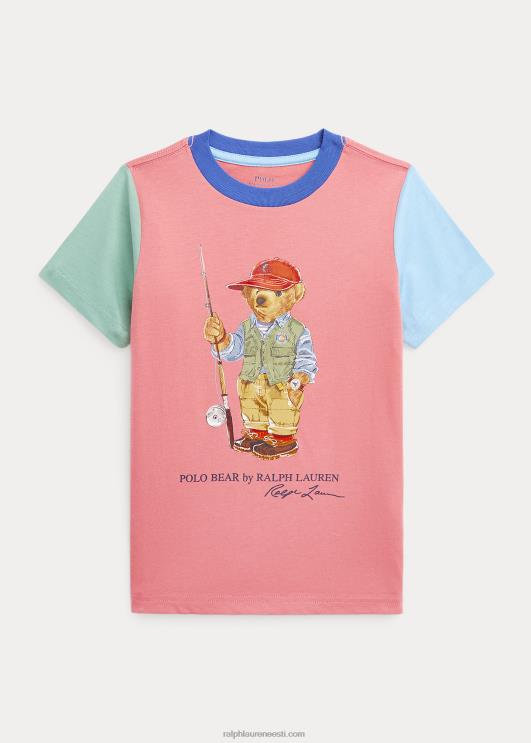 Ralph Lauren lapsed polo karu värviplokiga puuvillane t-särk PR0V5734 kõrberoosi multi
