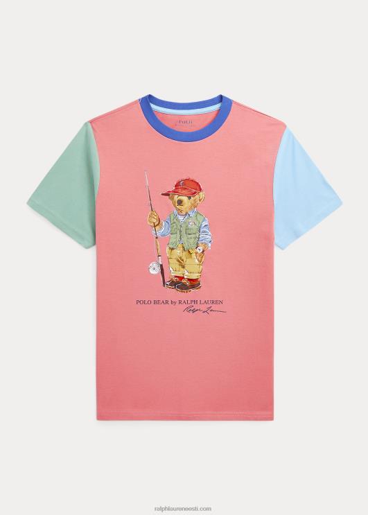 Ralph Lauren lapsed polo karu värviplokiga puuvillane t-särk PR0V6090 kõrberoosi multi