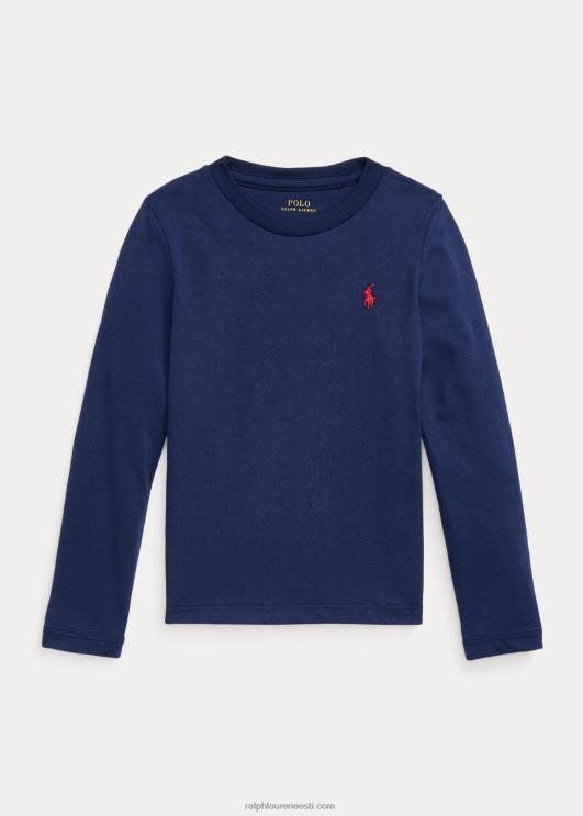 Ralph Lauren lapsed puuvillane jersey pikkade varrukatega t-särk PR0V6895 Newporti merevägi