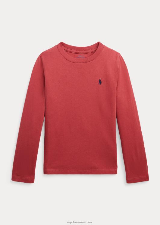 Ralph Lauren lapsed puuvillane jersey pikkade varrukatega t-särk PR0V6897 tšillipipar