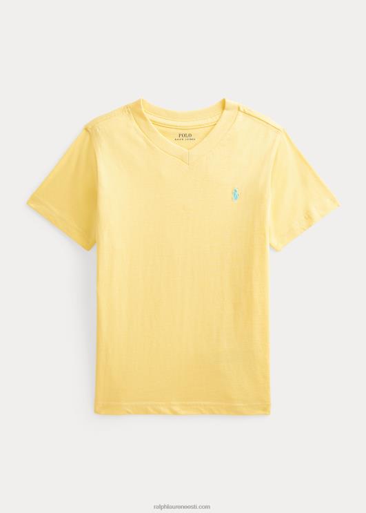 Ralph Lauren lapsed puuvillane trikoo v-kaelusega särk PR0V5904 maisi kollane