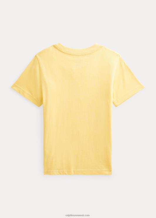 Ralph Lauren lapsed puuvillane trikoo v-kaelusega särk PR0V5904 maisi kollane